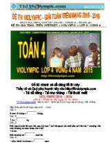 Đề thi violympic Toán Lớp 4 - Vòng 4 - Năm học 2015-2016